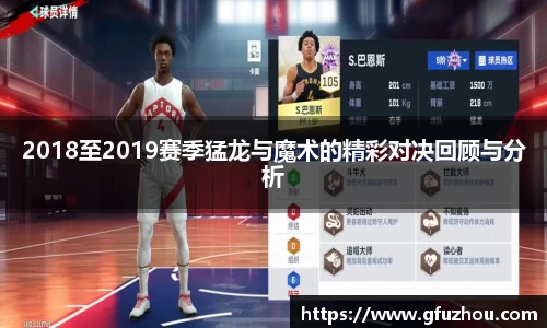 2018至2019赛季猛龙与魔术的精彩对决回顾与分析